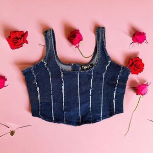 Denim Corset Top